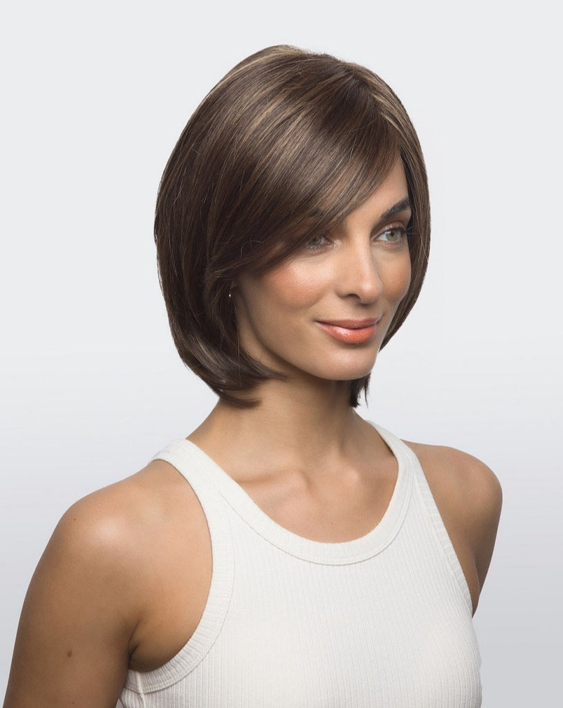 Sybil Wig by Amore | Double Mono Top | Marble Brown