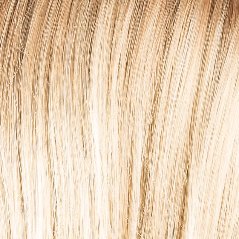 Sandy Blonde Rooted | Medium Honey Blonde, Light Ash Blonde, and Lightest Reddish Brown blend with Dark Roots