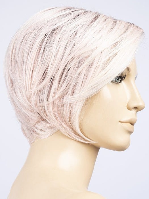 Pastel Rose Shaded Pearl Platinum and Lightest Ash Blonde with Rose Pink Blend and Shaded Roots