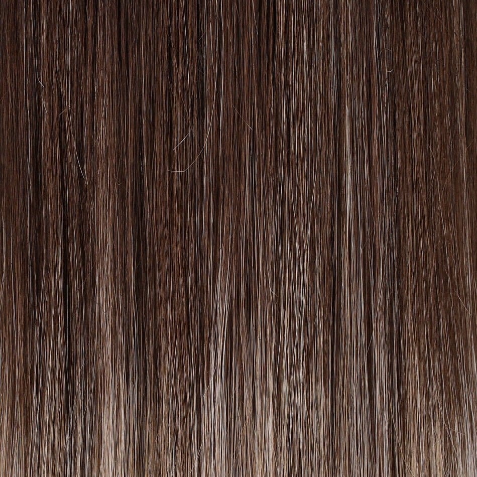 S8-18/26RO | Fawn | Med Brown roots to mid length, Dk Natural Ash Blonde & Med Red-Gold Blonde Blend mid length to ends