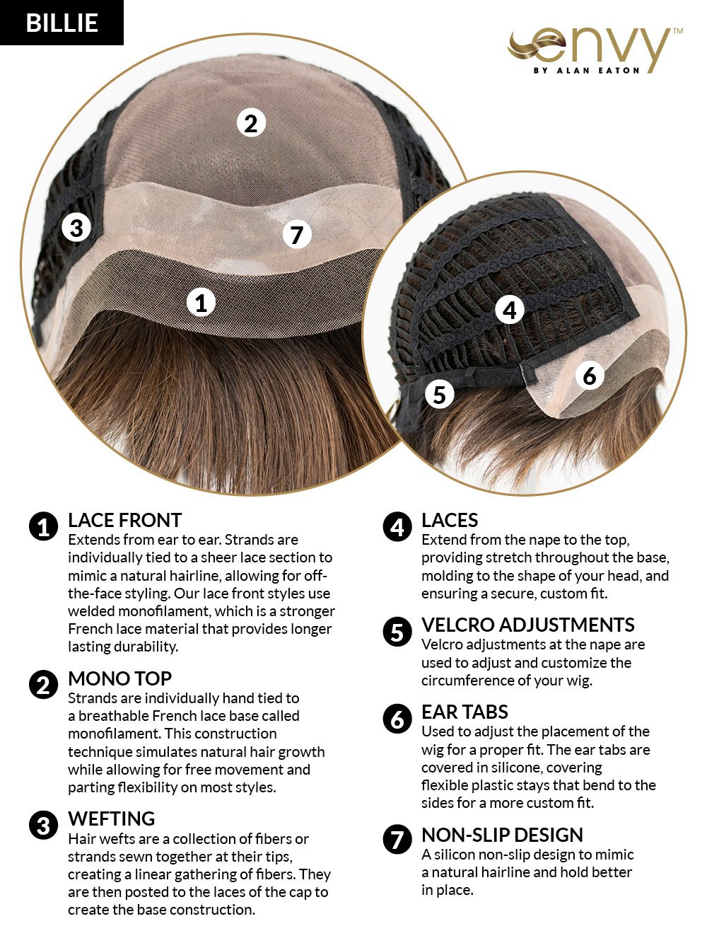 Billie by Envy | Human Hair/Heat Friendly Synthetic Blend Wig - Wig Studio 1