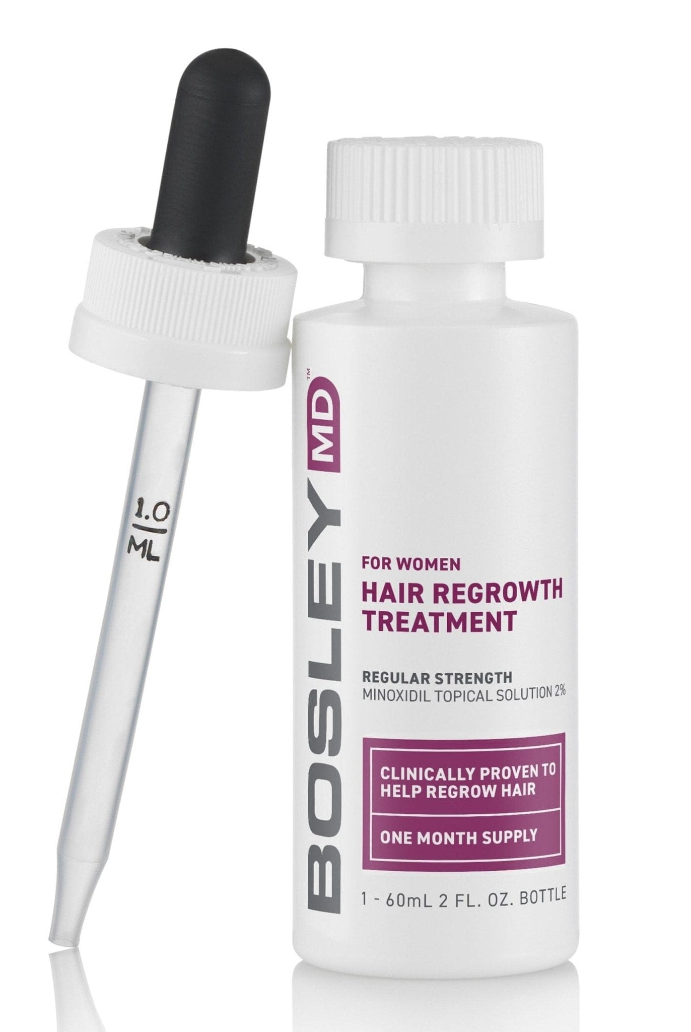 Bosley MD Women's Hair Regrowth Treatment 2% Dropper - Wig Studio 1
