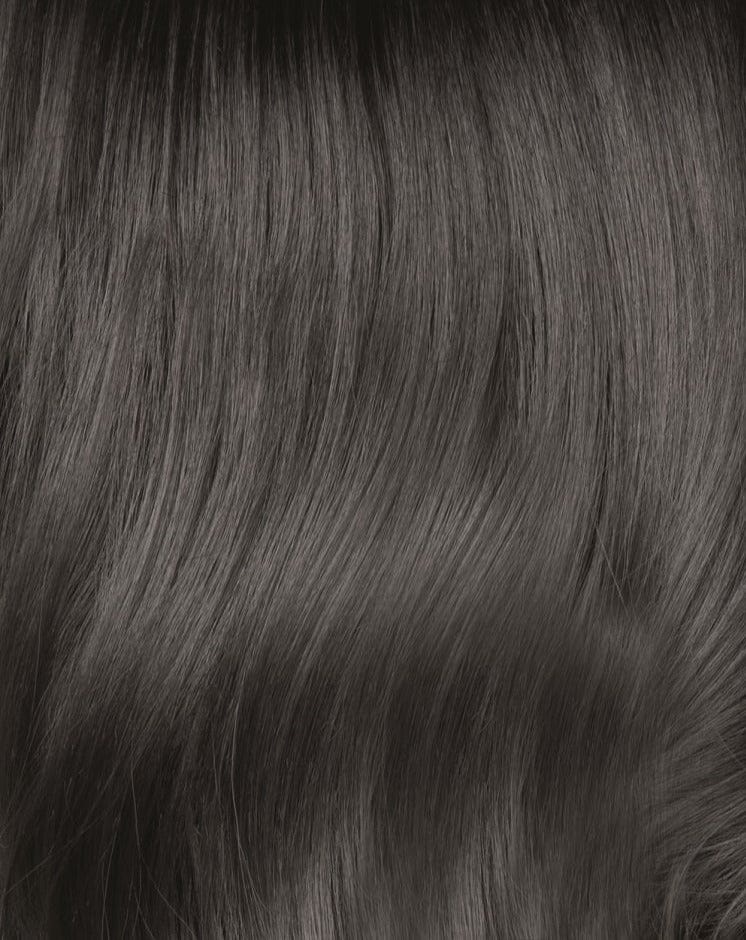 Midnight Stone | Smoky fused gray stone base with off-black roots. Cool, lush appearance enhances any style with a beauty boost