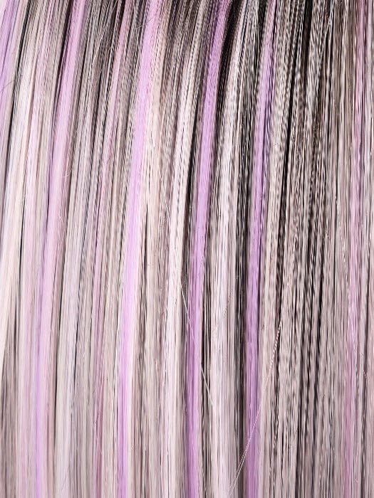 Pastel Rose Rooted | Pink and Pearl Blonde Blend with Light Brown Roots