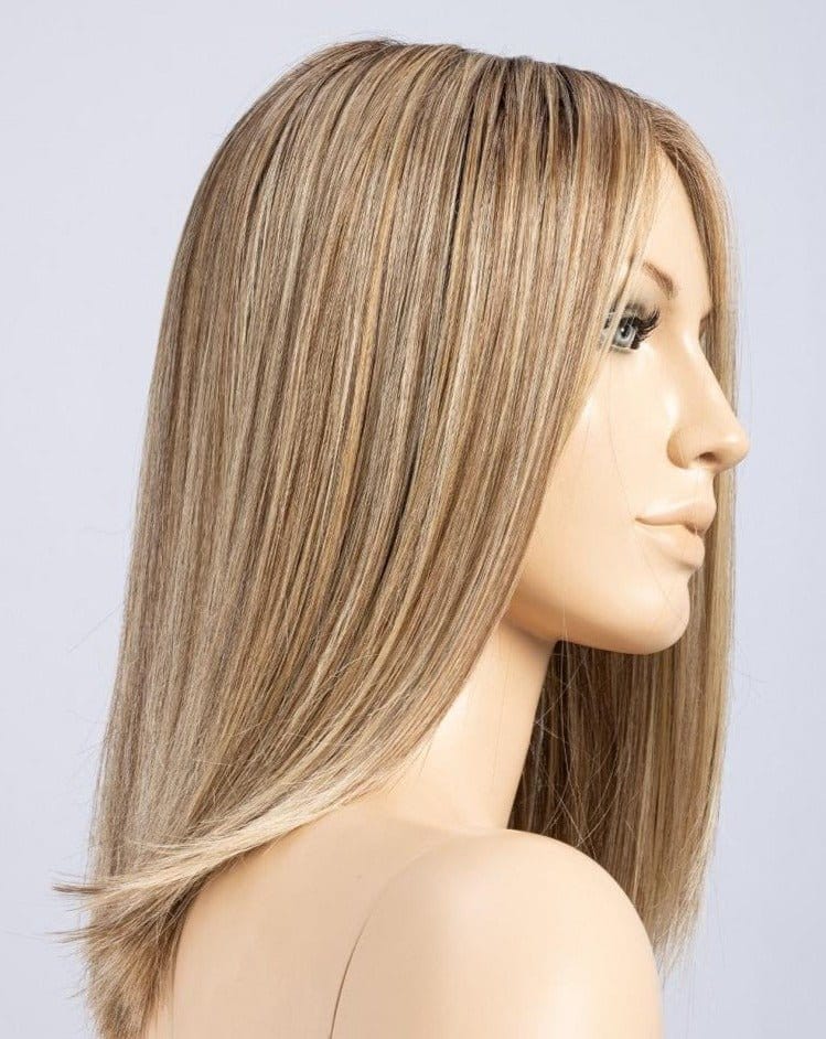 Bernstein Rooted | Light Brown base with subtle Light Honey Blonde and Light Butterscotch Blonde highlights and Drk Rts