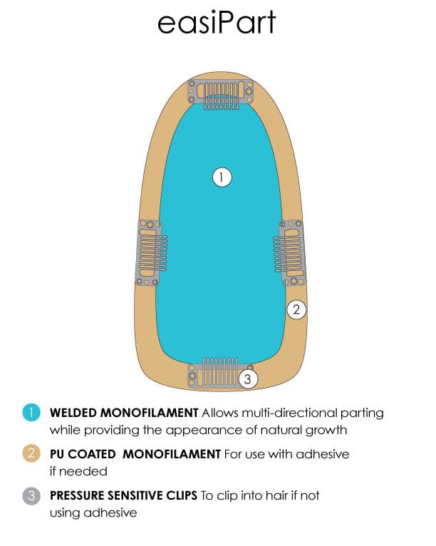 easiPart Topper 8" | Remy Human Hair