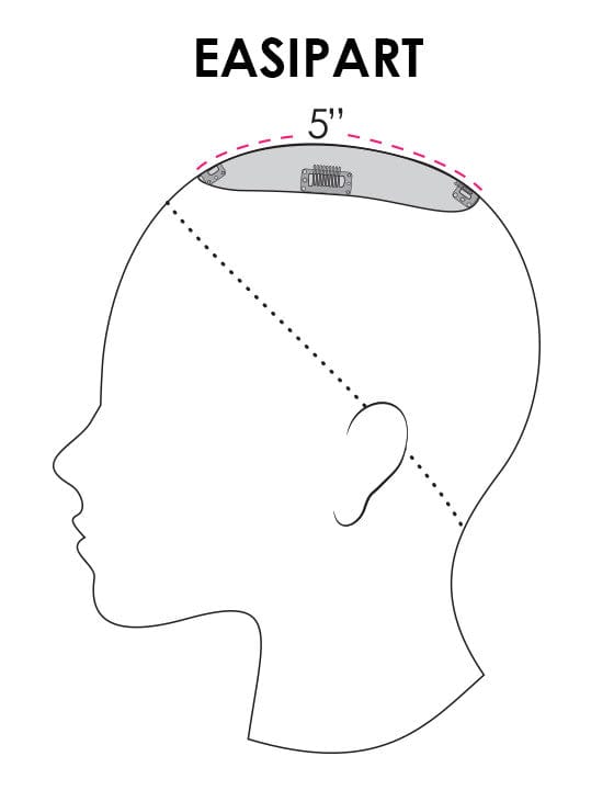 easiPart Topper 8" | Remy Human Hair