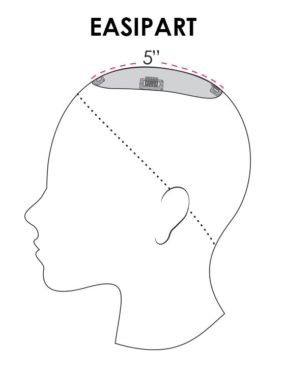 easiPart Topper 12" | Remy Human Hair