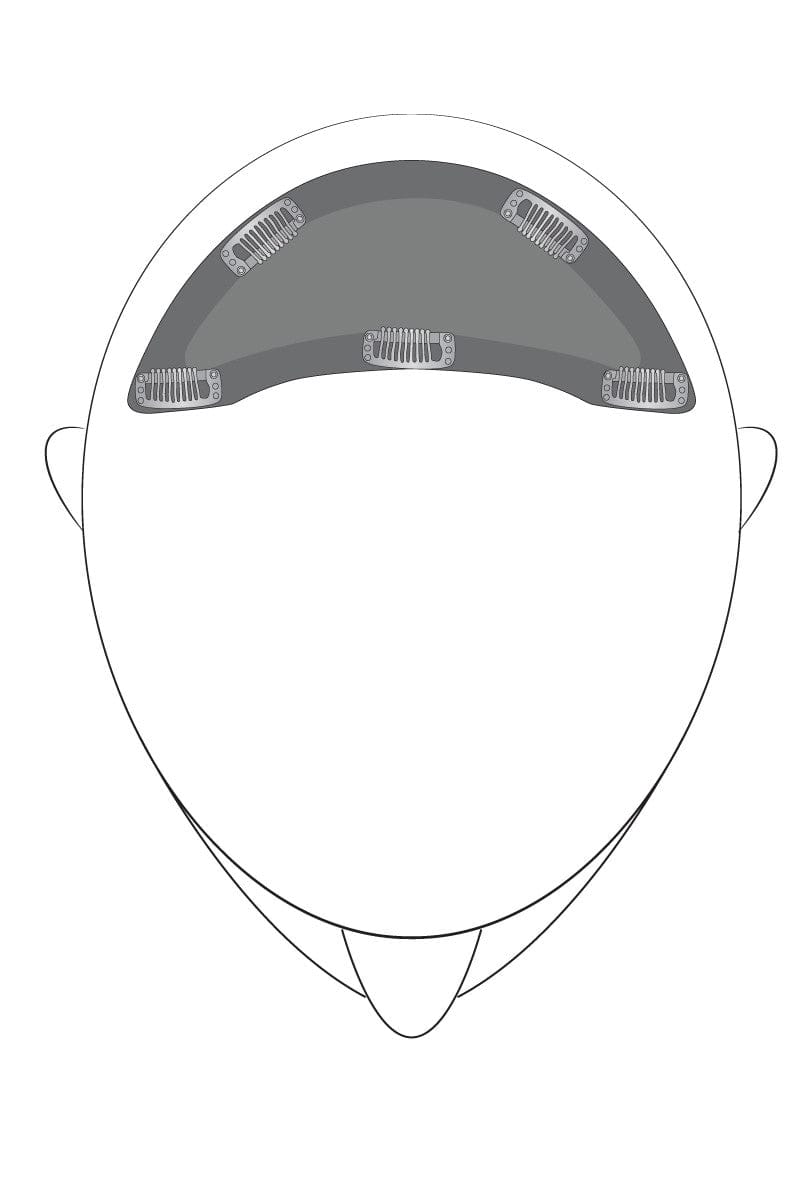 easiCrown Hair Piece 12" - Placement
