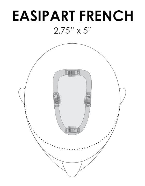 easiPart French 12" by easiHair | Remy Human Hair Topper - Wig Studio 1