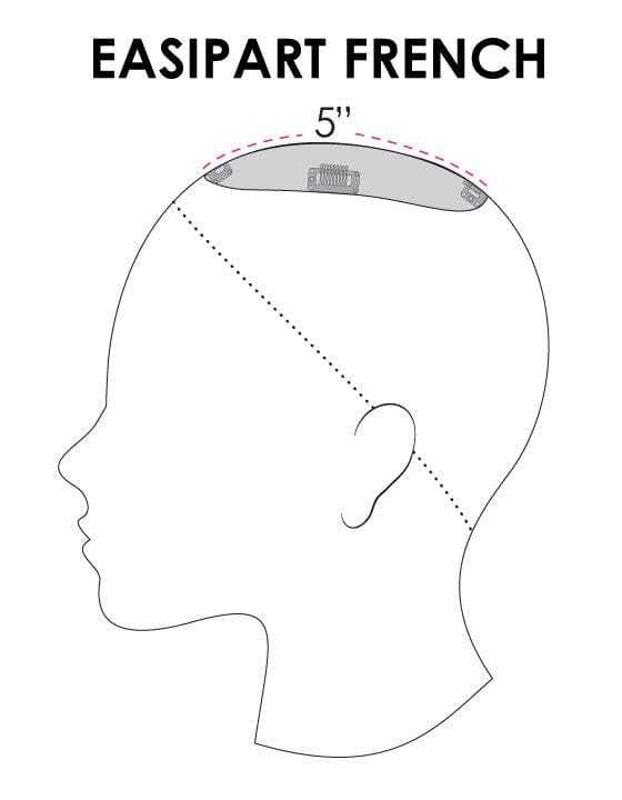 easiPart French 18" by easiHair | Remy Human Hair Topper - Wig Studio 1