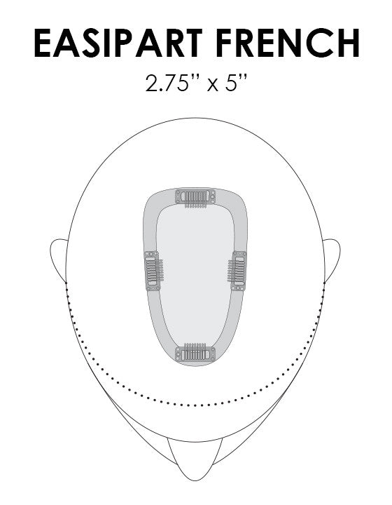 easiPart French 8" by easiHair | Remy Human Hair Topper - Wig Studio 1
