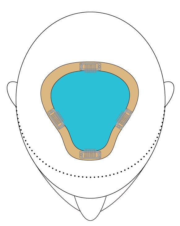 easiPart XL 8" by easiHair | Remy Human Hair Topper | Exclusive - Wig Studio 1