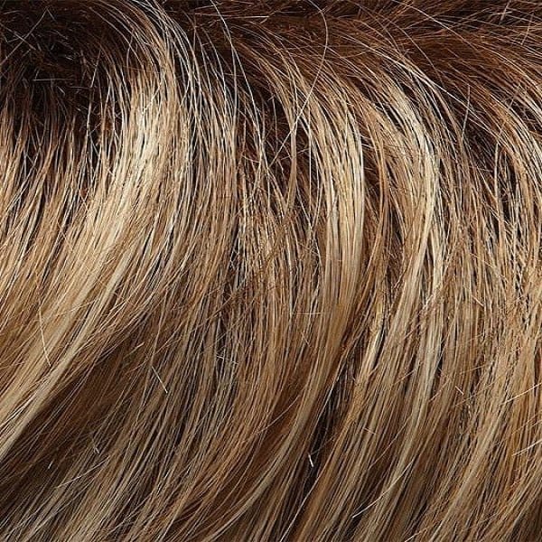 12FS8 | Med Natural Gold Blonde, Lt Gold Blonde, Pale Natural Blonde Blend, Shaded w/ Dk Brown