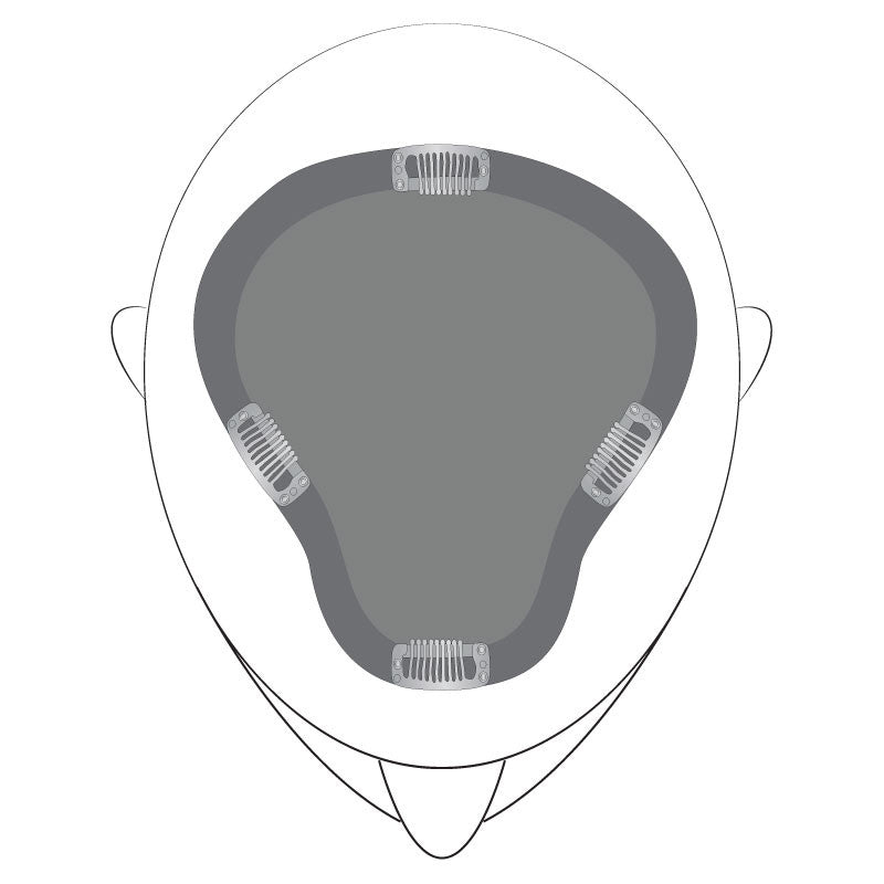 easiPart XL Hair Piece 12" - Placement