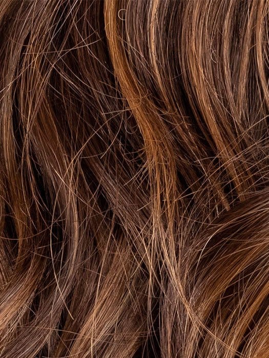 Chocolate Rooted | Medium to Dark Brown base with Light Reddish Brown highlights and Dark Roots