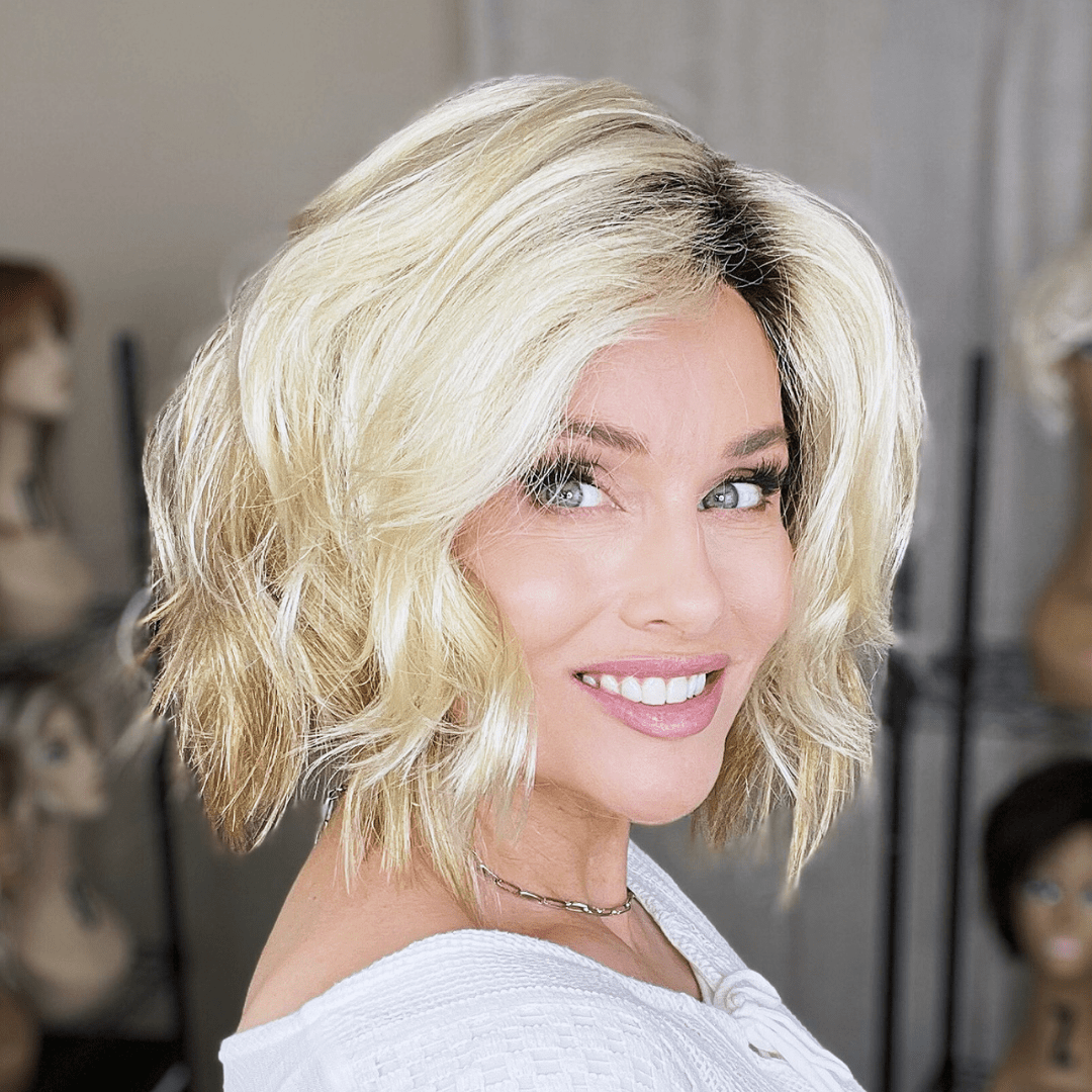 Ella Synthetic Lace Front Wig by Rene of Paris | Mono Part - Wig Studio 1