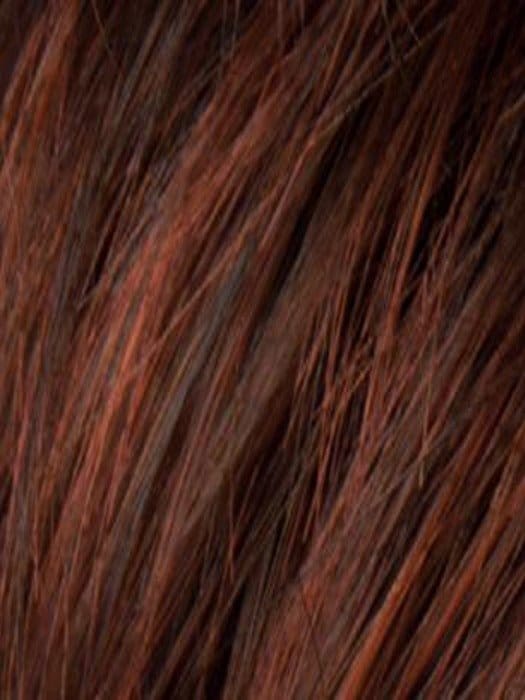 AUBURN ROOTED | Dark Auburn, Medium Auburn, and Warm Medium Brown blend and dark brown roots