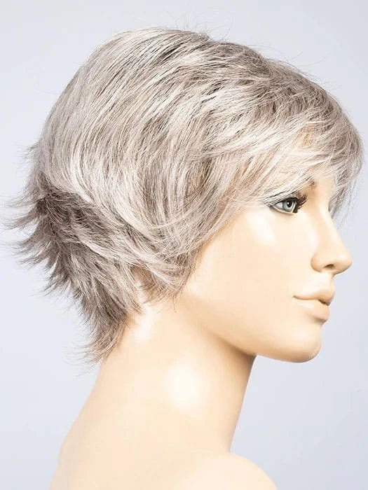 Grey Multi Shaded | Lightest Brown (12) blended with grey (75%) Dark Brown (4) blended with grey (60%) with Silver White blend with light shaded roots