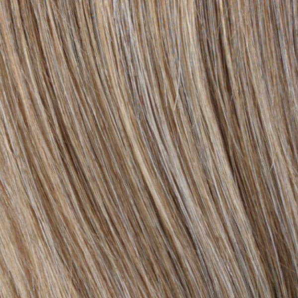 Illuminate Mono by Estetica | Remy Human Hair Topper - Color R12/26H | Light Brown with Golden Blonde Highlights