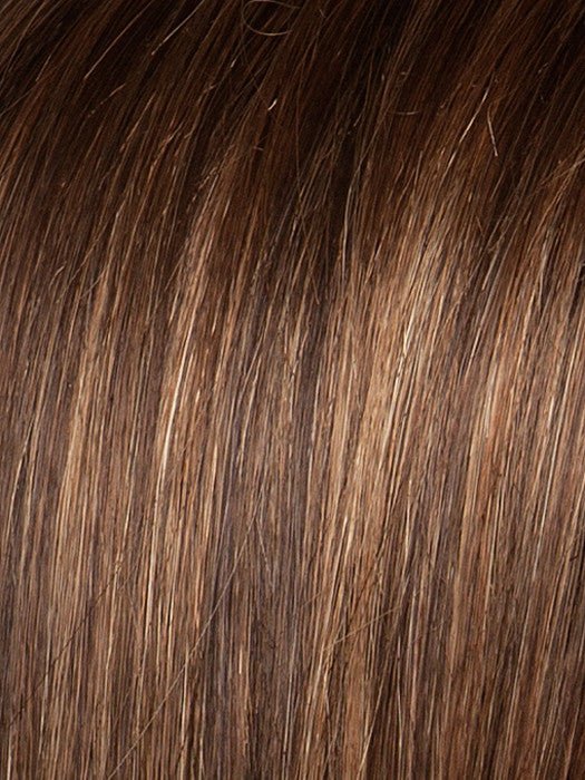 HOT-MOCCA-ROOTED | Warm Medium Brown, Light Auburn, and Dark Auburn Blend