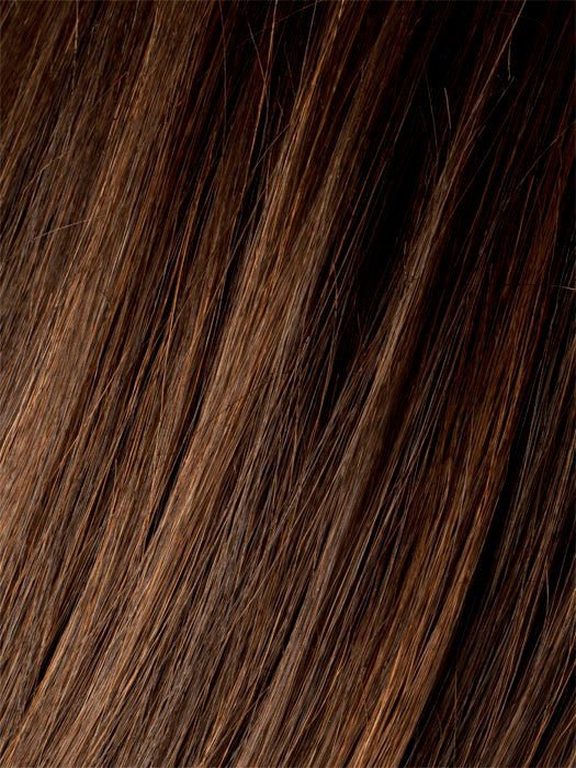 CHOCOLATE ROOTED | Medium to Dark Brown Base with Light Reddish Brown Highlights and Dark Roots