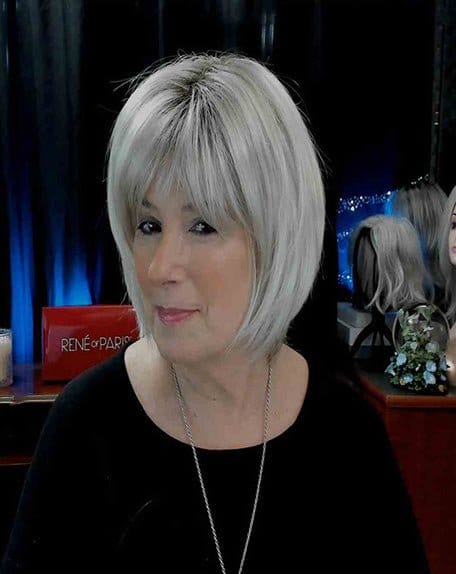 Jude Synthetic Wig by Rene of Paris | Basic Cap - Side view