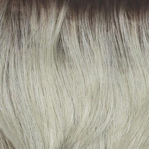 Creamy Dolce | Medium brown roots with platinum blond top and honey blonde mix underneath