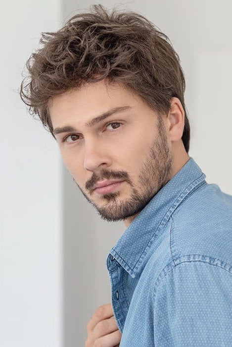 Justin by Ellen Wille | Men's Synthetic Lace Front Wig | Double Mono Top - Wig Studio 1