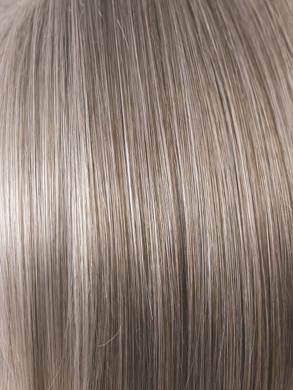 SANDY SILVER | Silver Medium Brown blend that transitions to more Silver then Medium Brown then to Silver Bangs