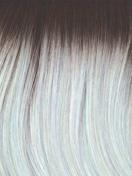 Seaglass R | Rooted with light brown that gradually blends into a light seaglass green throughout