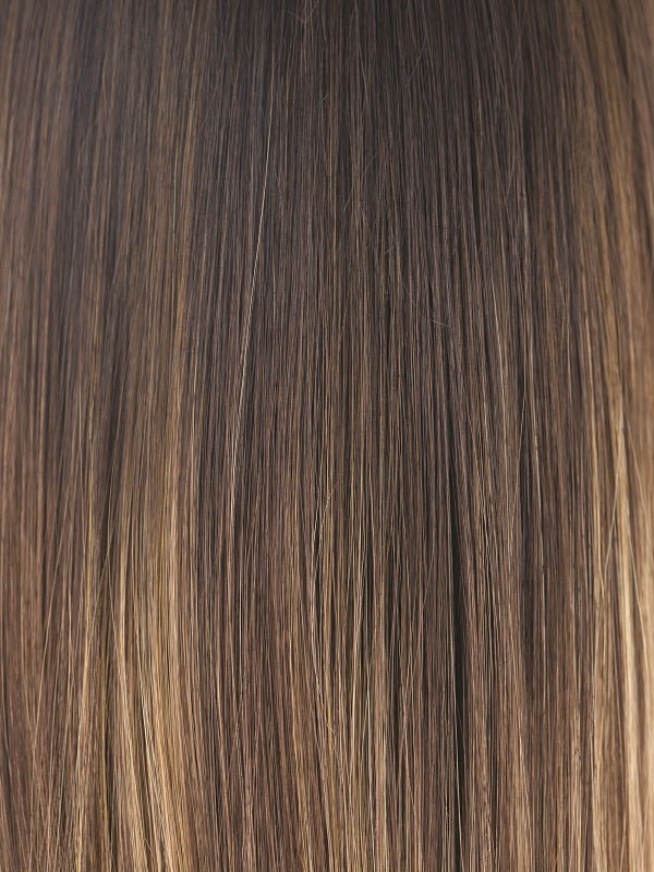 Marble Brown LR | Ombre type of Dark Brown rooted, Medium Brown and Light Honey Brown 50/50 blend