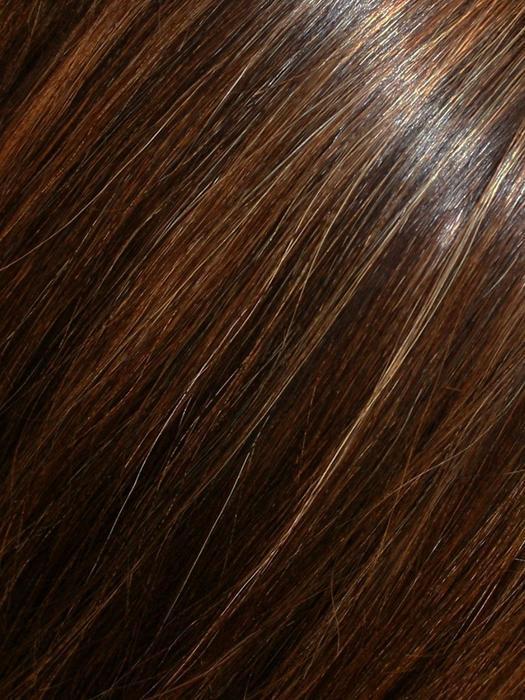 FS4/33/30A | Midnight Cocoa | Dk Brown, Med Red, Med Natural Red Blonde/Brown Blend w/ Med Natural Red Blonde/Brown Blend Bold Highlights