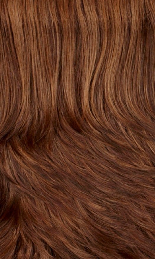 31H | Dark auburn & medium brown with warm strawberry highlights
