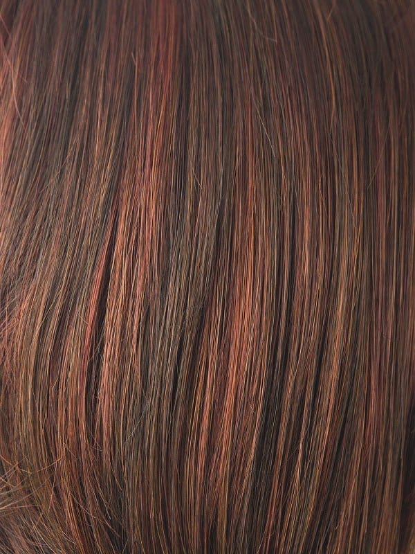 CAYENNE SPICE R | Rooted Copper Red and Brown evenly blended base with Dark Brown highlight