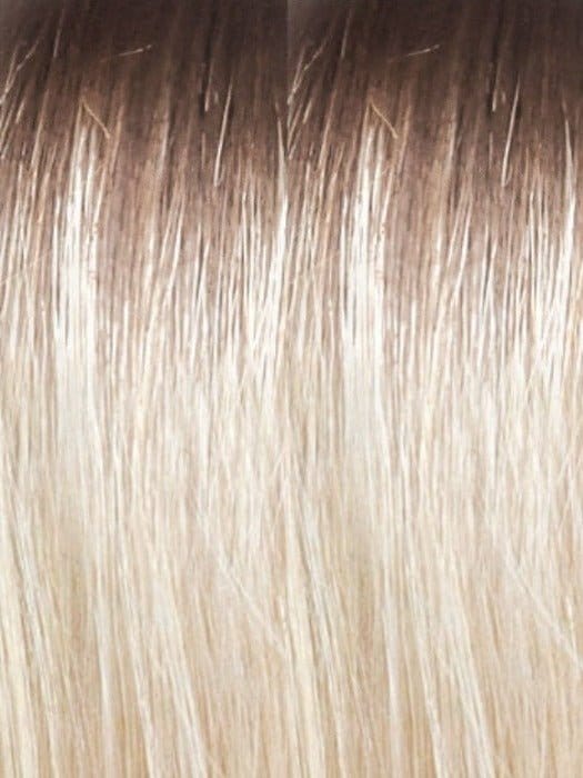 Creamy Toast R | Rooted Dark with a Platinum base with Dark Gold Blonde highlight