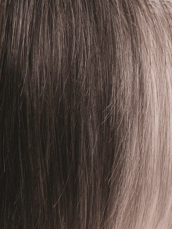 Midnight Pearl | Darkest Brown Base Blended with Silver and Dramatic Silver Bangs