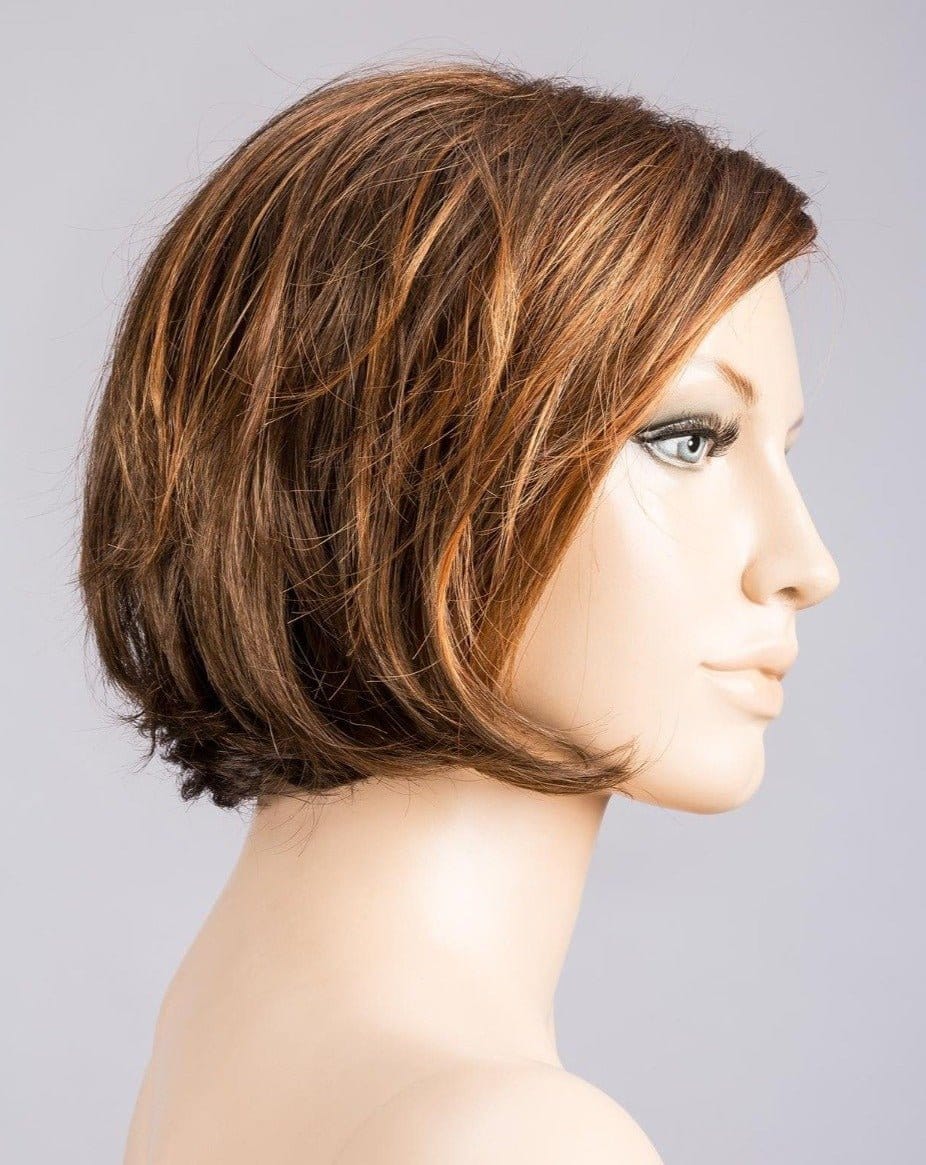 HAZELNUT ROOTED | Medium Brown base with Medium Reddish Brown and Copper Red highlights and Dark Roots