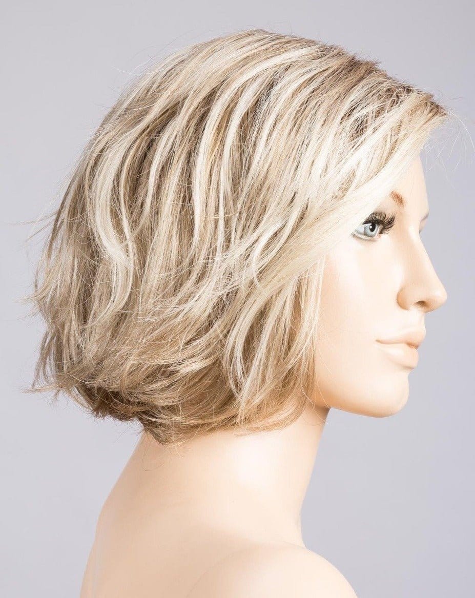 LIGHT-CHAMPAGNE-ROOTED | Platinum Blonde Light Golden Blonde Light Ash Blonde blend and Dark Roots