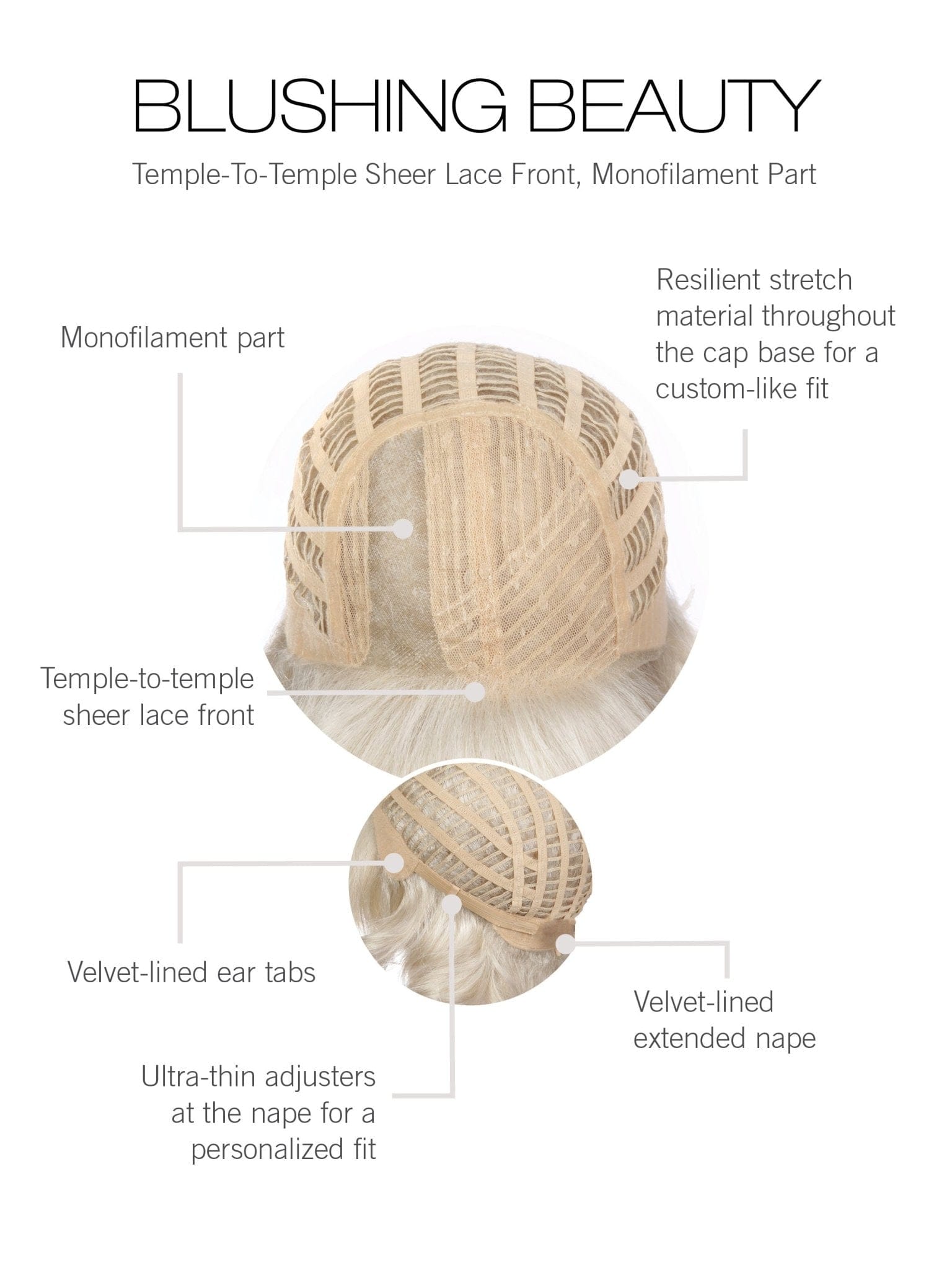 Blushing Beauty by Gabor | Synthetic Lace Front Wig | Mono Part - Color