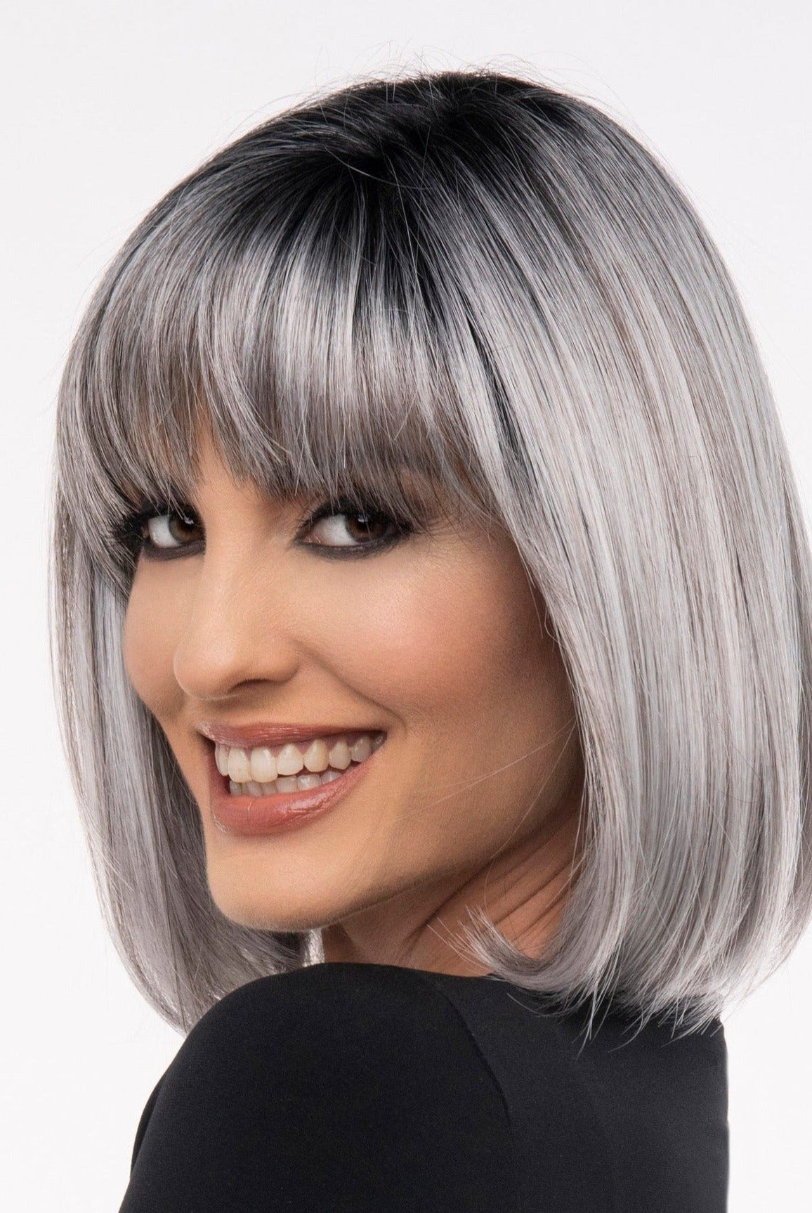 Open Box | Carley Wig by Envy | Average Cap | Dark Grey - Wig Studio 1