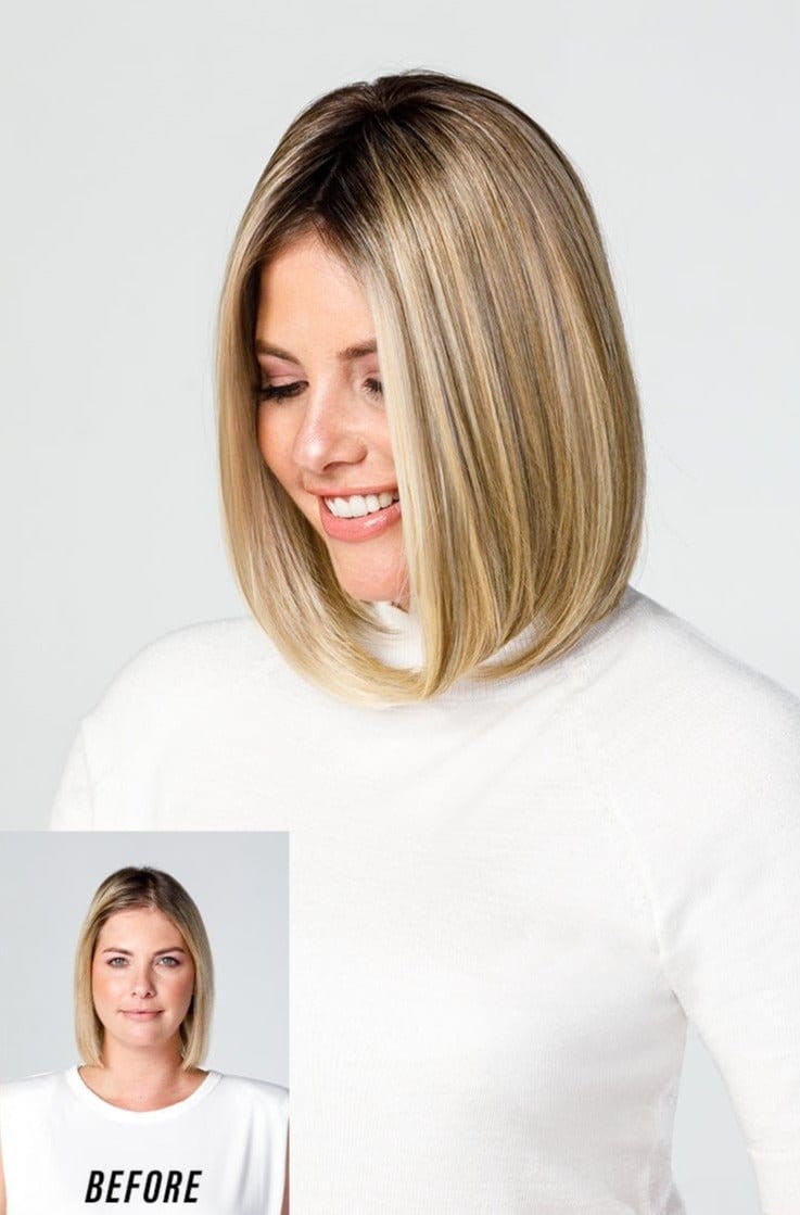 easiPart Medium HD 12" by easiHair | HF Synthetic Hair Topper - Color