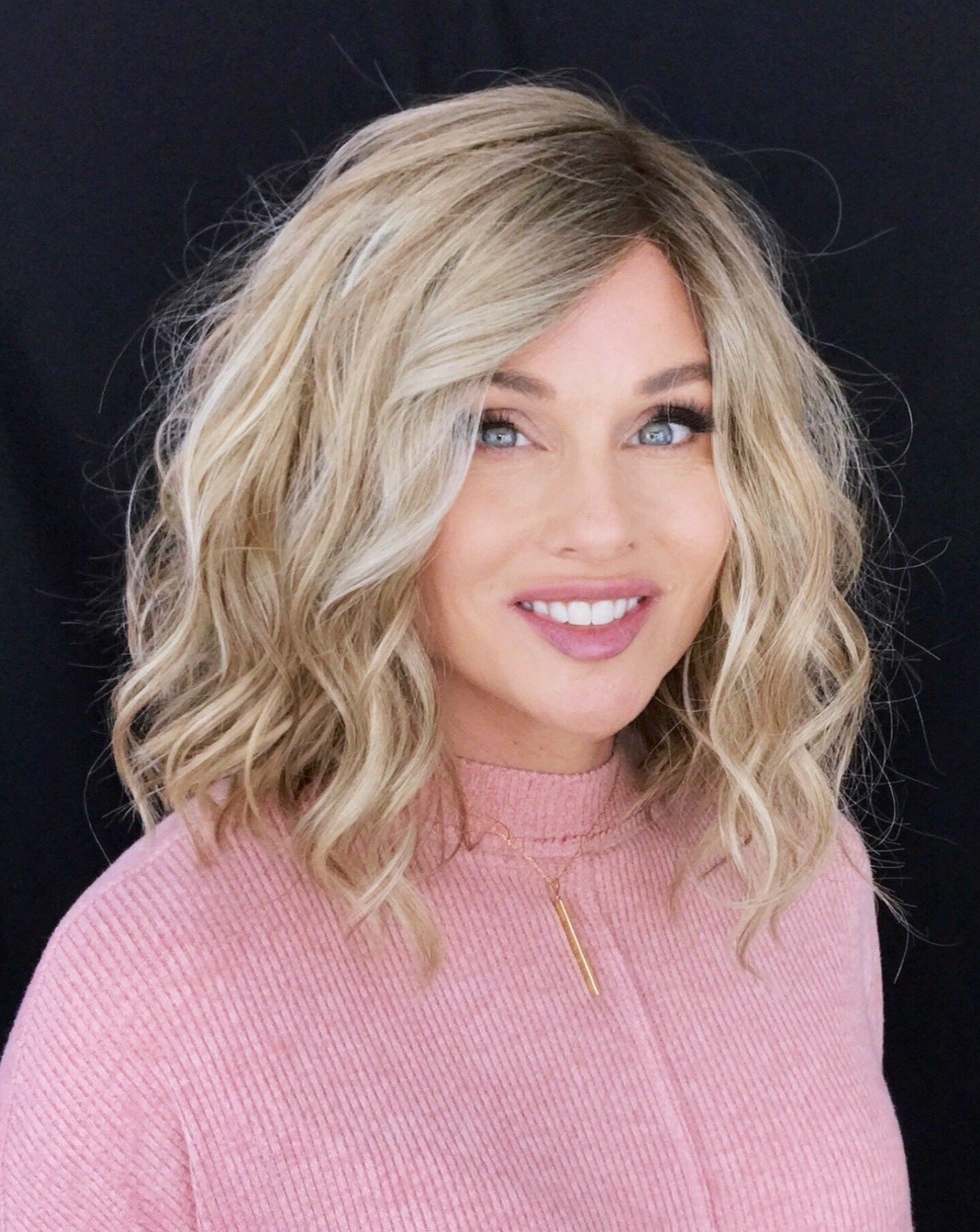 Open Box | Emma by Envy | Human Hair/Heat Friendly Synthetic Blend Wig | Chocolate Cherry - Wig Studio 1