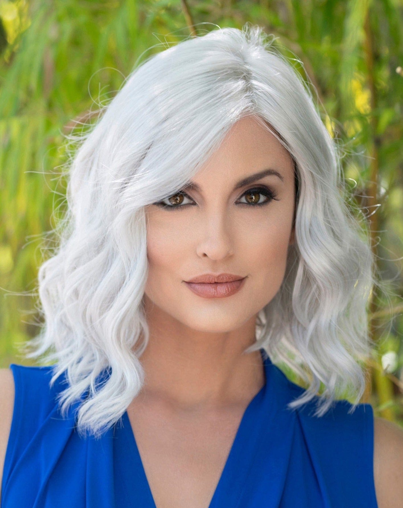 Open Box | Emma by Envy | Human Hair/Heat Friendly Synthetic Blend Wig | Chocolate Cherry - Wig Studio 1