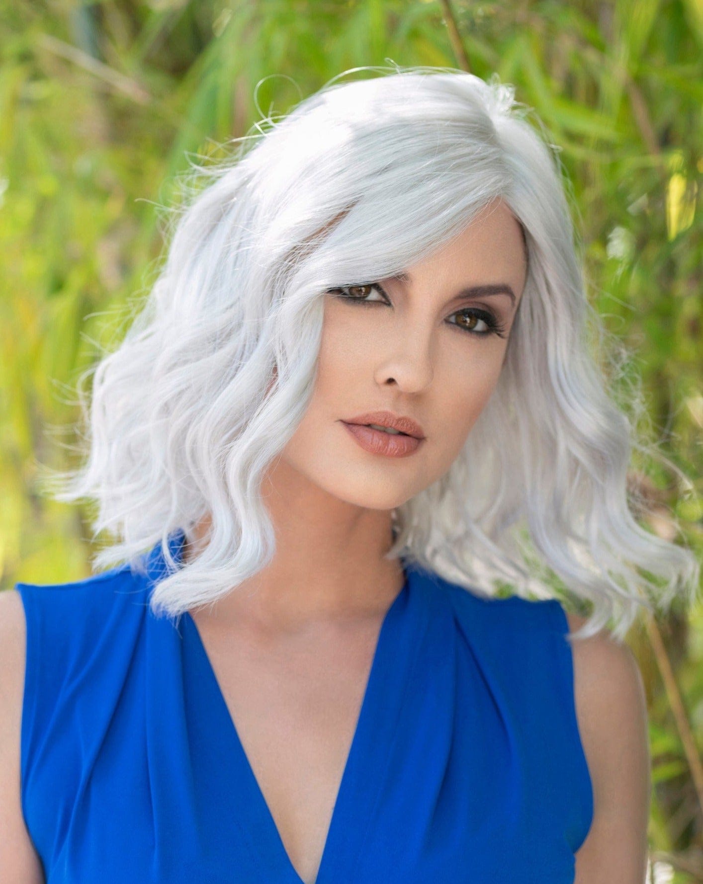 Open Box | Emma by Envy | Human Hair/Heat Friendly Synthetic Blend Wig | Chocolate Cherry - Wig Studio 1
