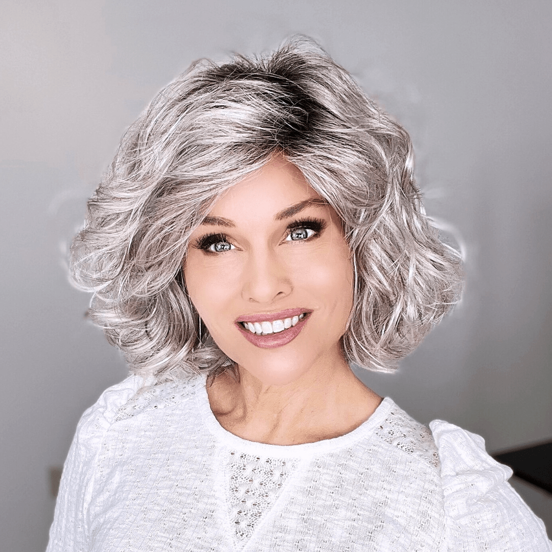 Open Box | Girl Mono Synthetic Lace Front Wig by Ellen Wille | Mono Part | Hot Hazelnut Mix - Wig Studio 1