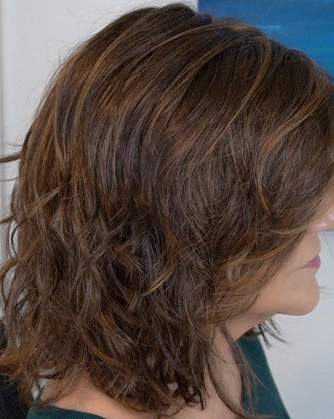 Open Box | Mellow Synthetic Lace Front Wig by Estetica | Mono Part | R8/26H - Wig Studio 1