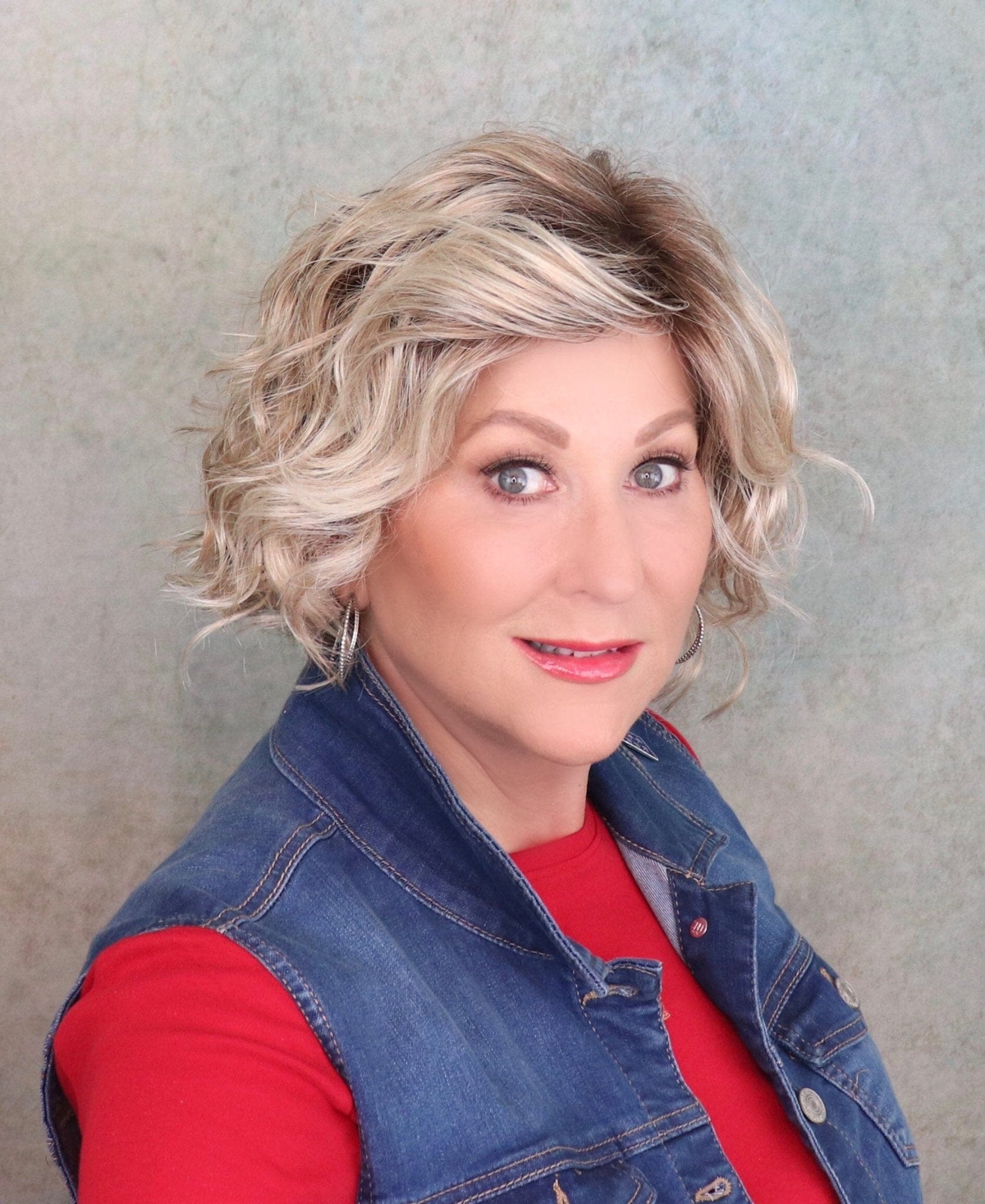 Open Box | Turn Synthetic Lace Front Wig by Ellen Wille | Mono Part | Champagne Rooted - Wig Studio 1