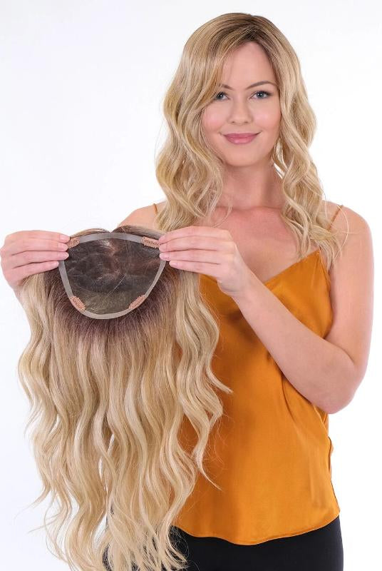 Premium Wavy 18" by Belle Tress | HF Synthetic Hair Topper | Hand Tied - Wig Studio 1