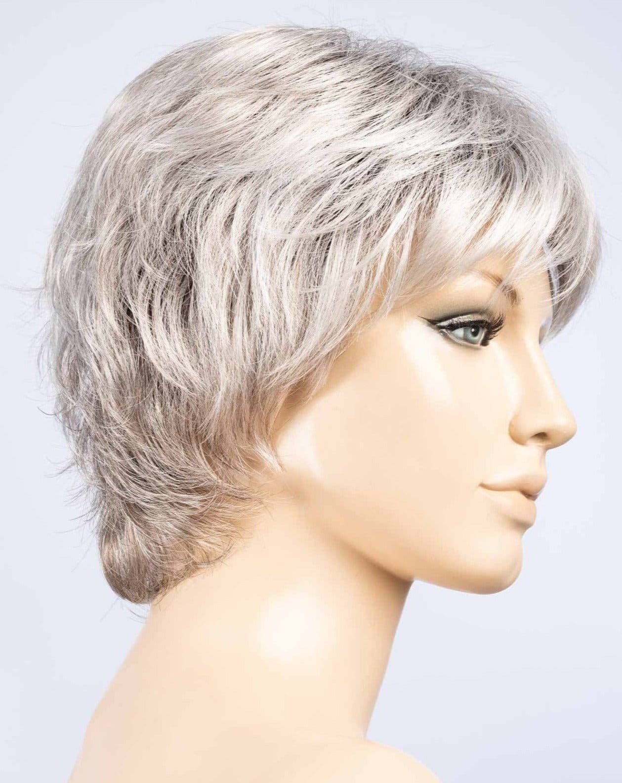 Ash Grey Shaded | Light brown and ashy grey blend with dark shaded roots